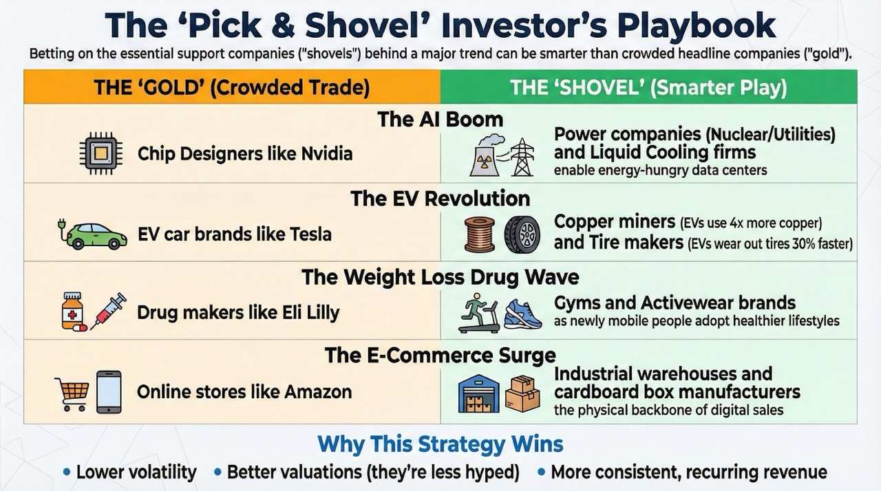 The “Pick & Shovel” Playbook: How to Profit from Trends Without Buying the Hype